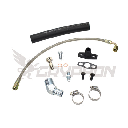 Turbo Oil Feed Return Line Kit Nissan TD42 GU with Garrett GT28R