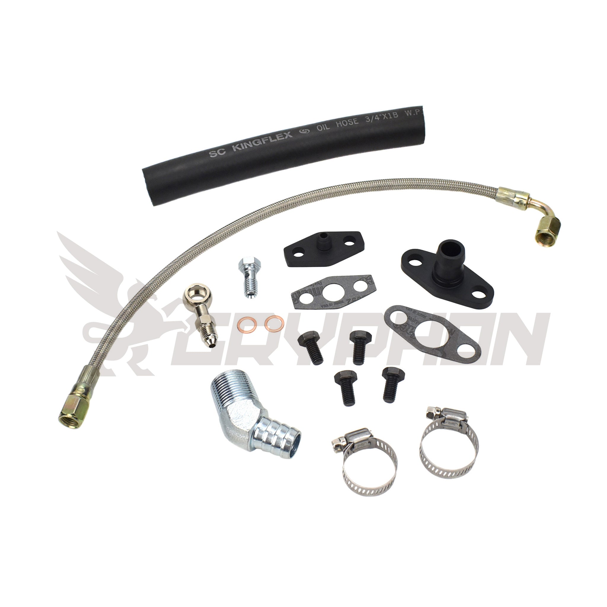 GRYPHON Turbo Oil Feed & Return Line Kit For Nissan Patrol TD42 GQ With Hitachi HT18 Top Mount