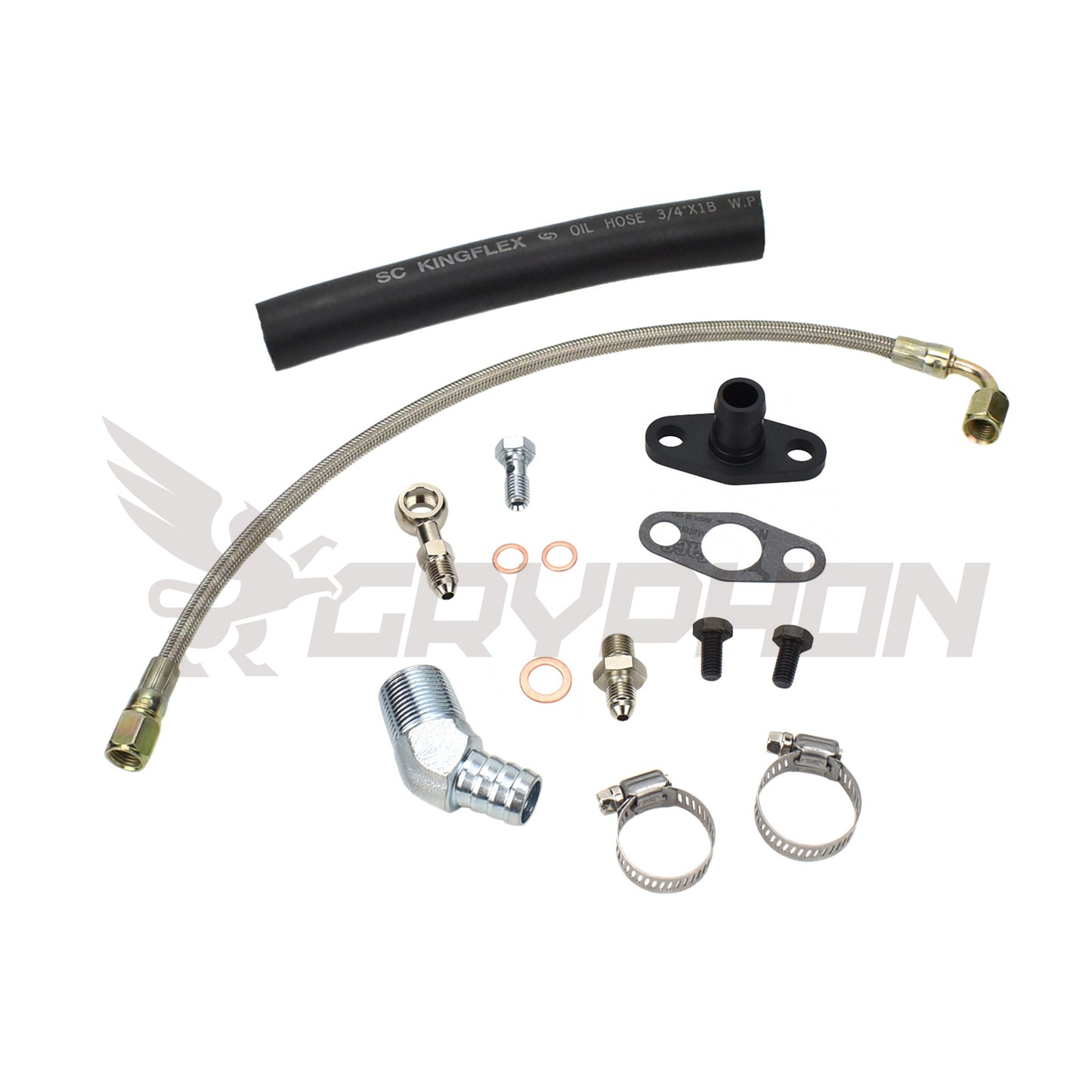 Turbo Oil Feed Return Line Kit Nissan TD42 GU with Holset HX30 HX35