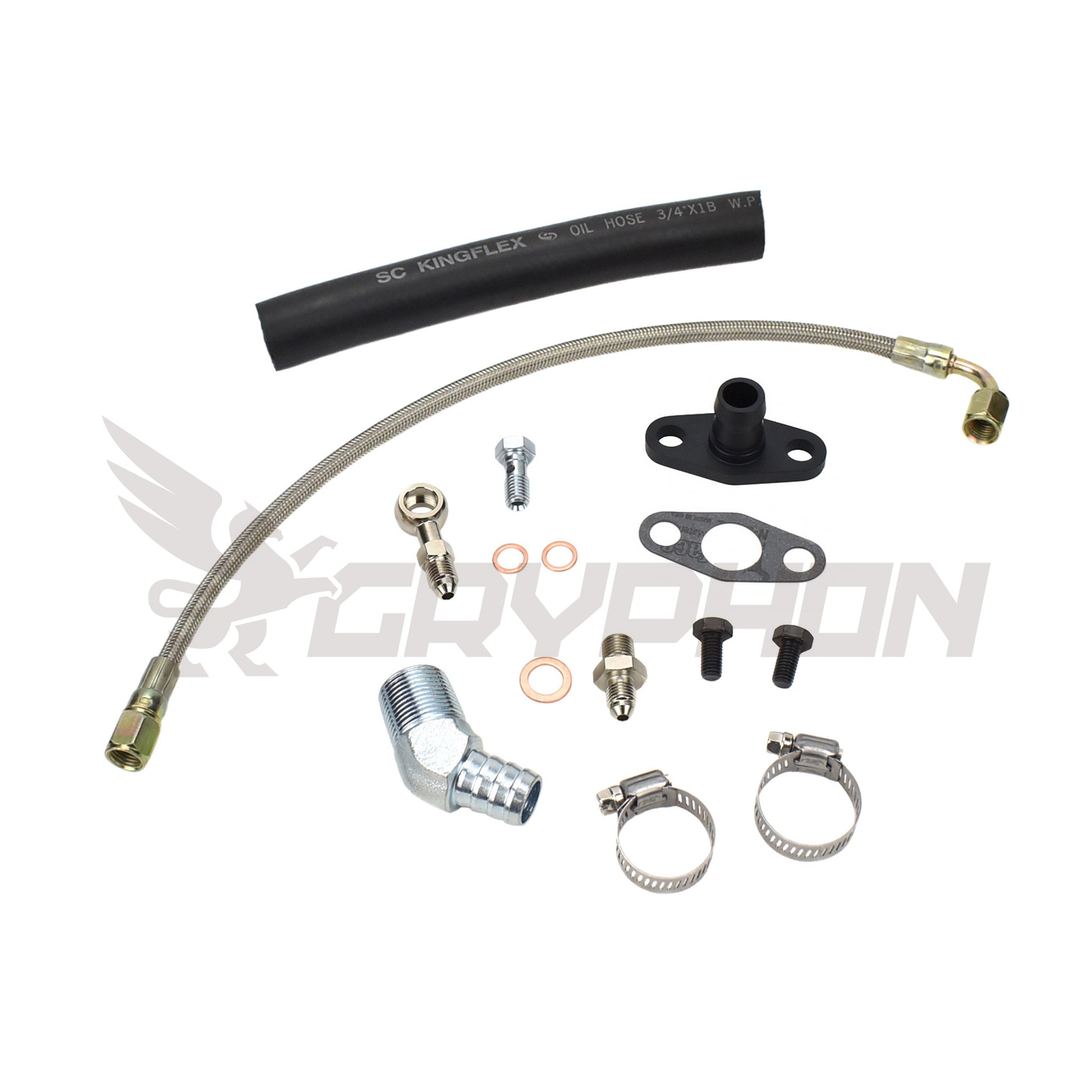 Turbo Oil Feed Return Line Kit Nissan TD42 GU with Holset HX30 HX35