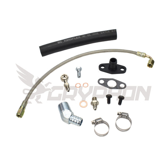 Turbo Oil Feed Return Line Kit Nissan TD42 GU with Holset HX30 HX35