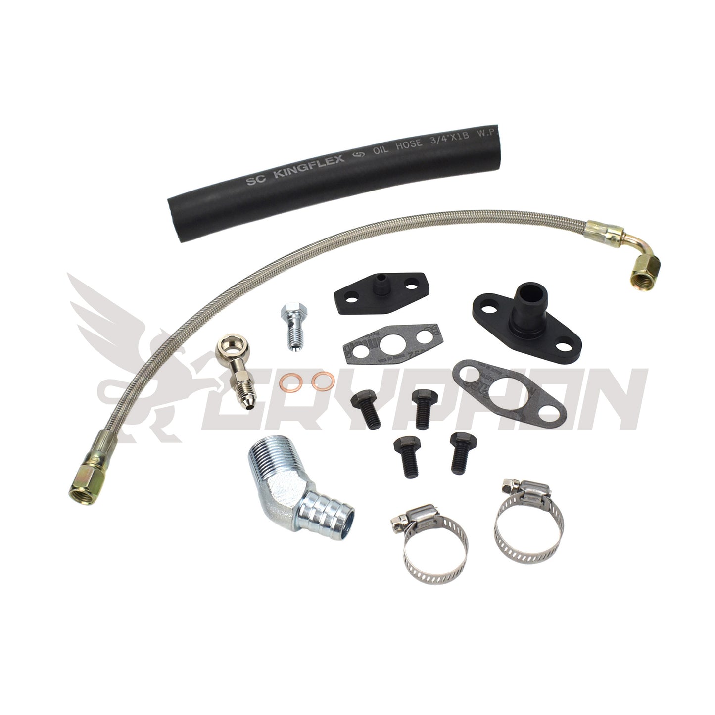 Turbo Oil Feed Return Line Kit Nissan TD42 GU with Holset Super HX30W