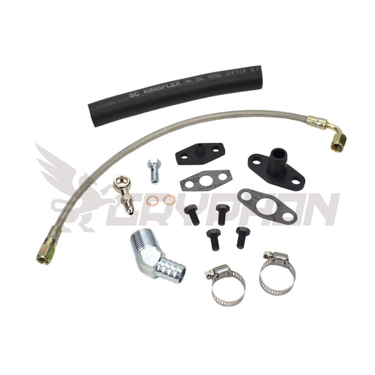 Turbo Oil Feed Return Line Kit Nissan TD42 GU with Holset Super HX30W