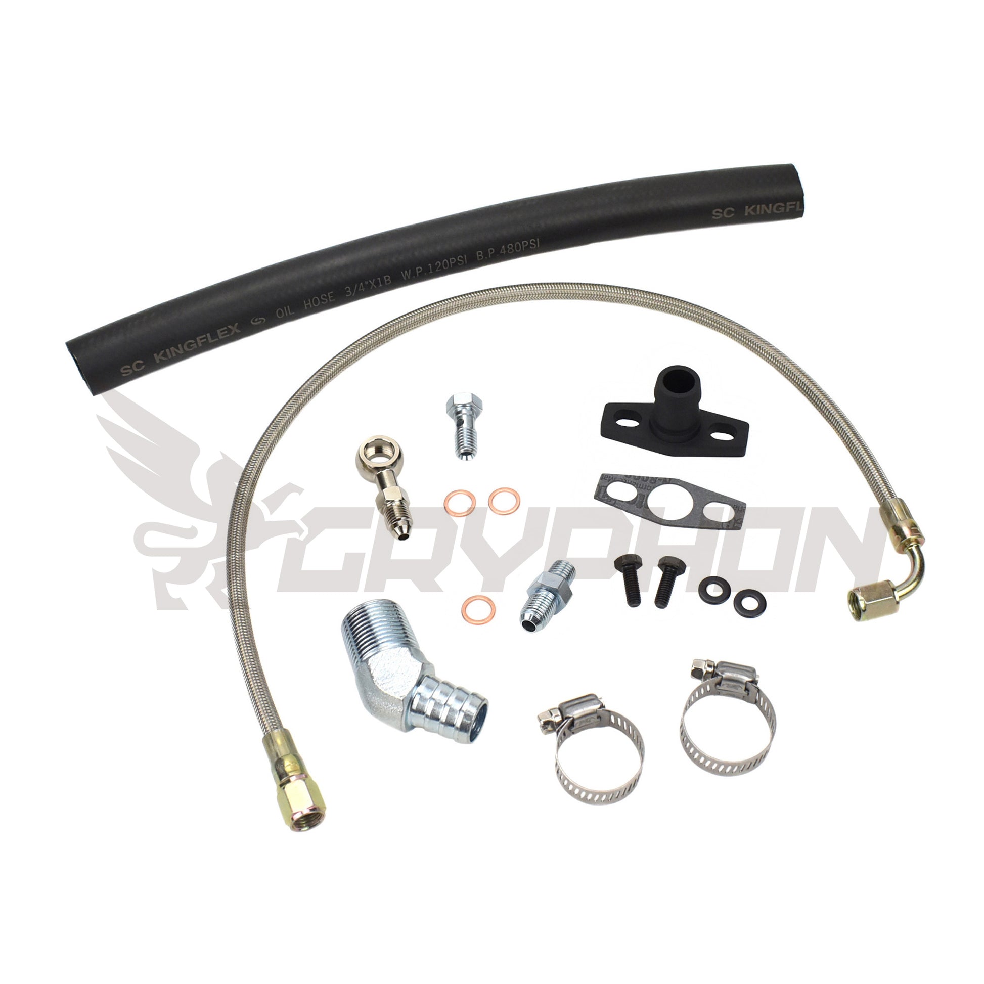 Turbo Oil Feed Return Line Kit Nissan TD42 GU with TD05H
