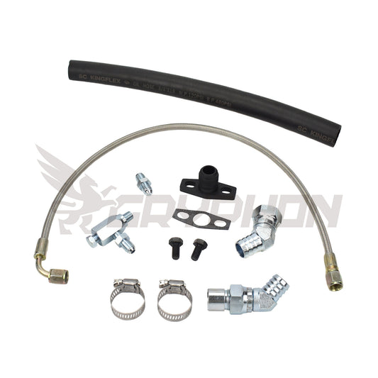 Turbo Oil Feed Return Line Kit Toyota 1FZ-FE Garrett G-Series G25 G30 G35