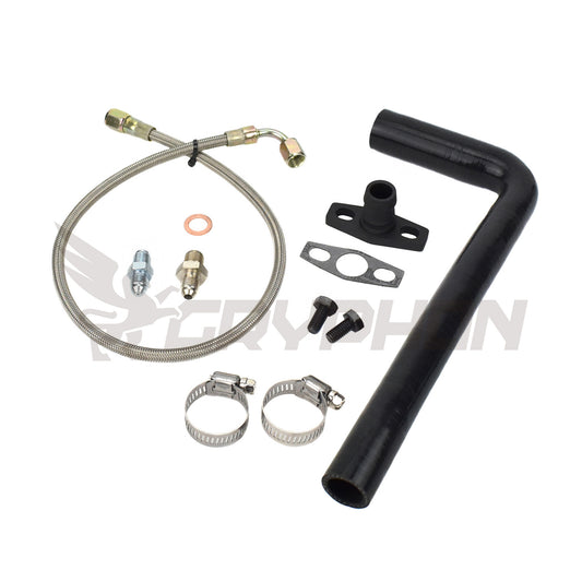 Turbo Oil Feed Return Line Kit Toyota Land Cruiser 1HD with Garrett GT28R
