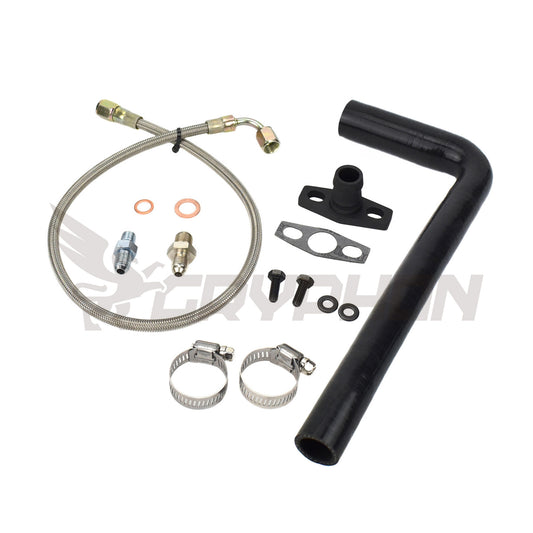 Turbo Oil Feed Return Line Kit Toyota Land Cruiser 1HD with TD05H