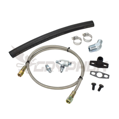 Turbo Oil Feed Return Line Kit Toyota Land Cruiser 1HZ with Garrett G-Series G25