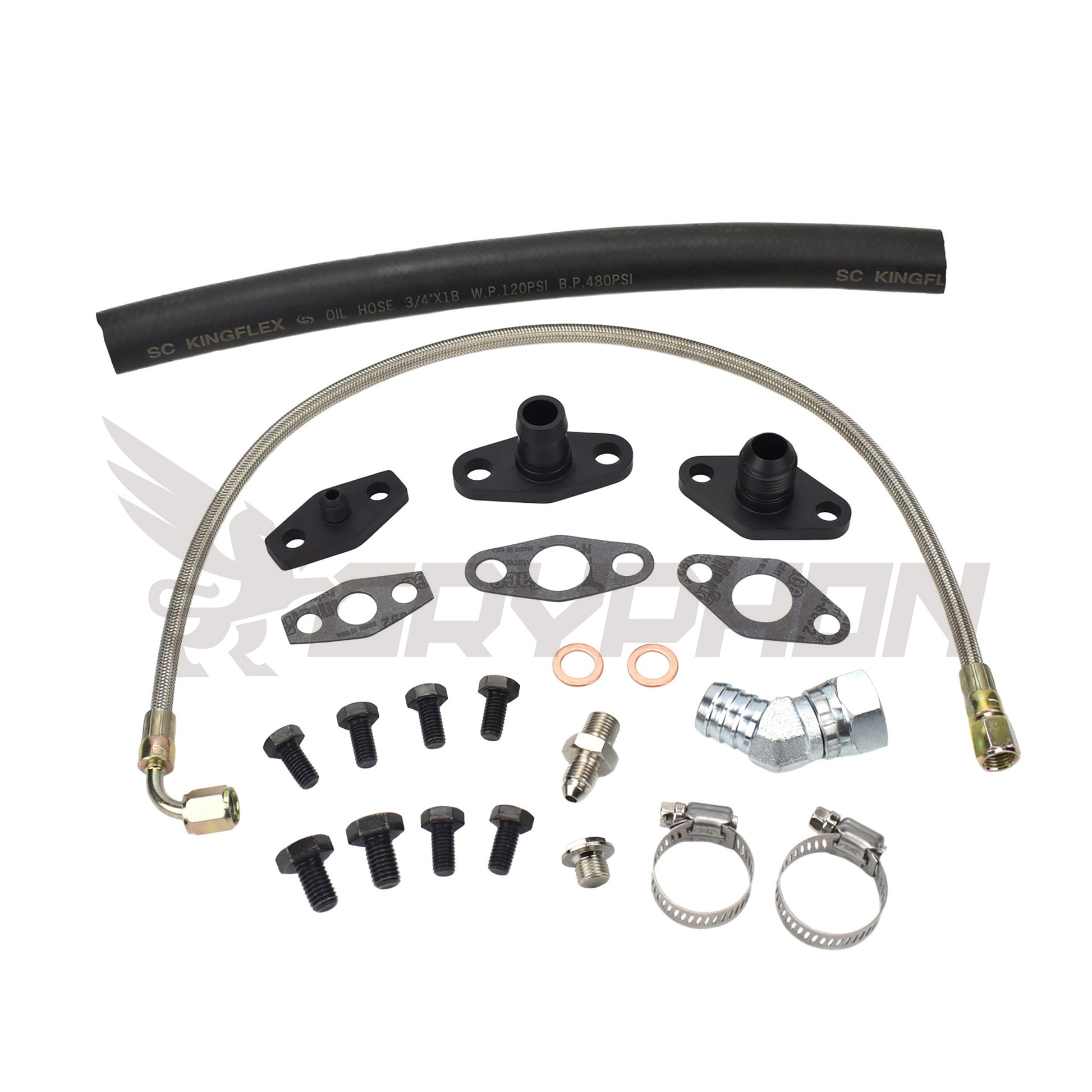 Turbo Oil Feed Return Line Kit Toyota Supra 1JZ 2JZ with Garrett T3 T4