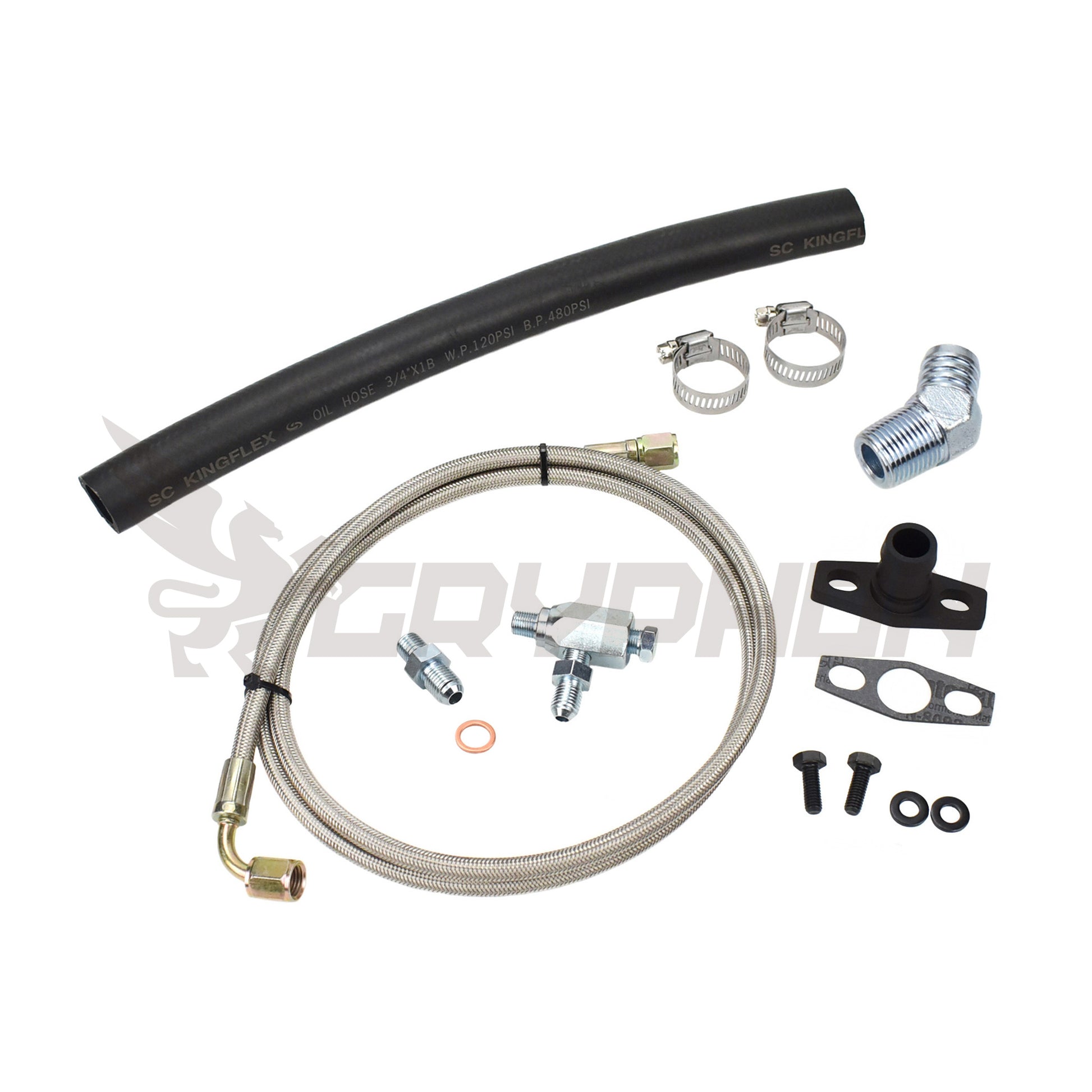 Turbo Oil Feed Return Line Kit Toyota Land Cruiser 2H with TD05H