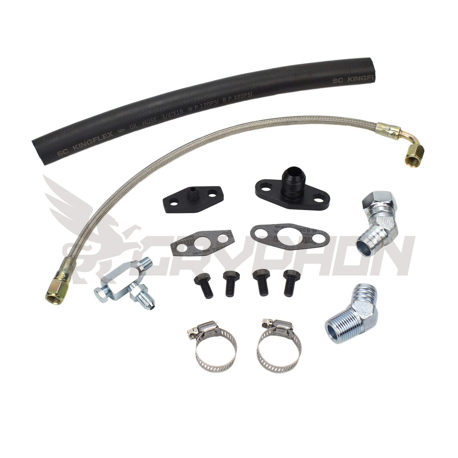 Turbo Oil Feed Return Line Kit Toyota 2RZ 3RZ with Garrett T3 T4