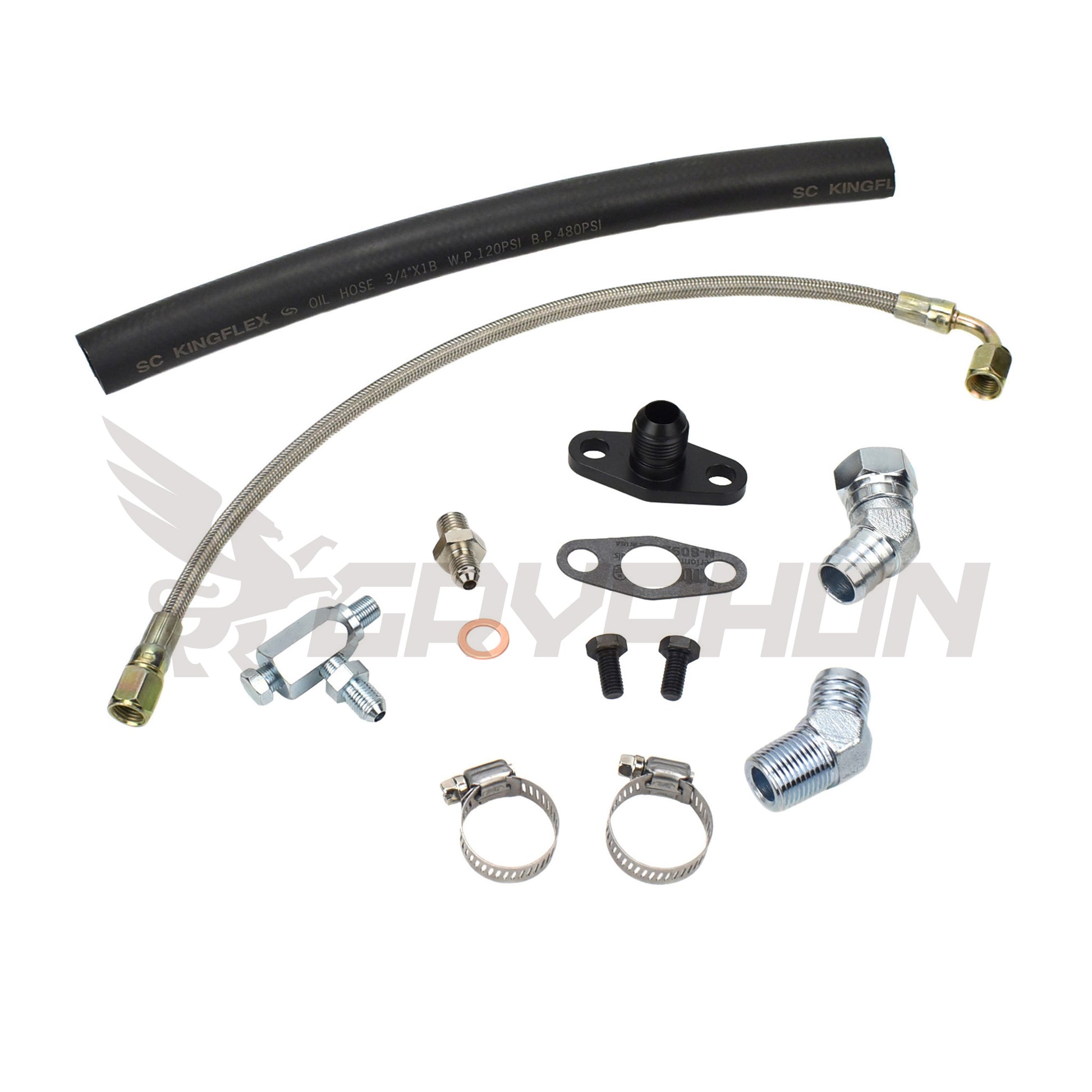 Turbo Oil Feed Return Line Kit Toyota 2RZ 3RZ with Holset HX30 HX35