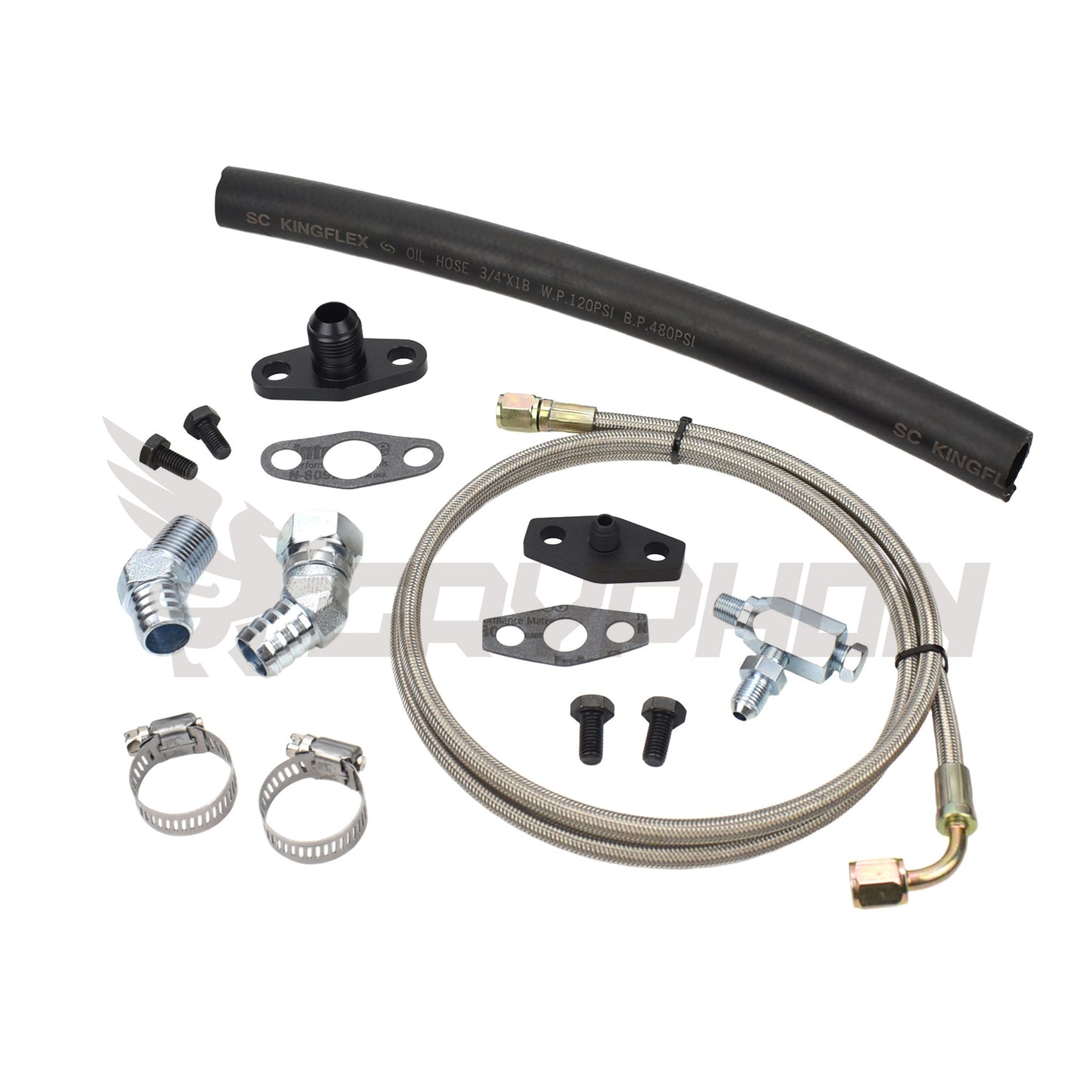 Turbo Oil Feed Return Line Kit Toyota Hilux Surf 22R 22RE with Garrett T3 T4