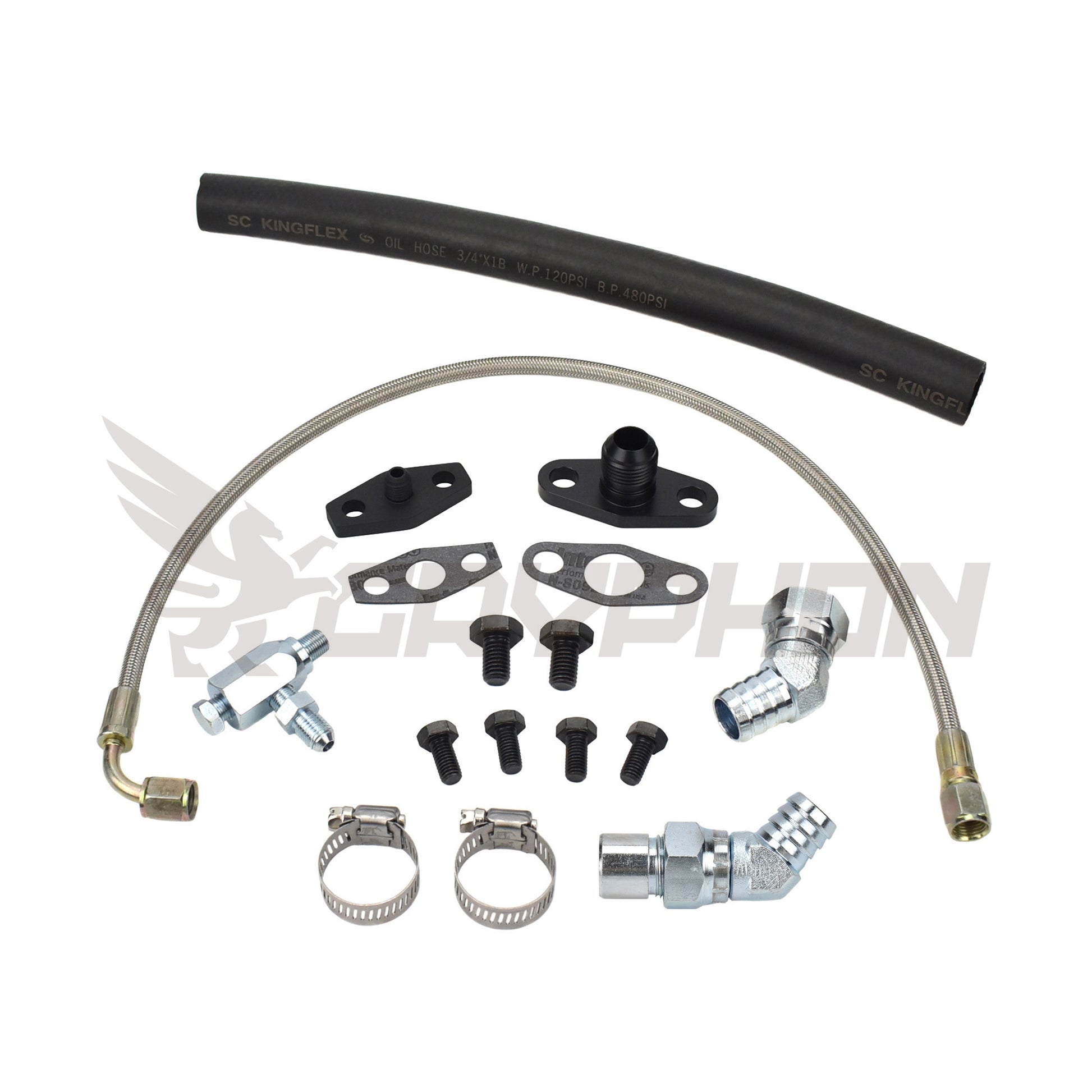 Turbo Oil Feed Return Line Kit Toyota 1FZ-FE T3 T4 T67