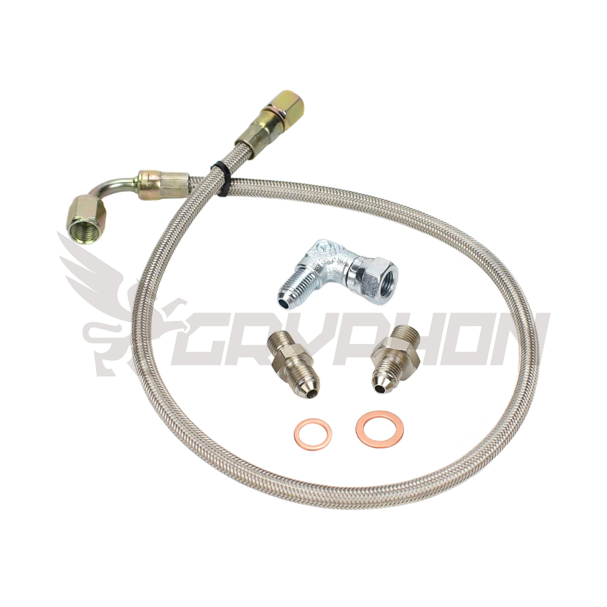 Braided Turbo Oil Feed Line Kit for Mazda MX5 Miata Early MK1 engine with Holset HX30