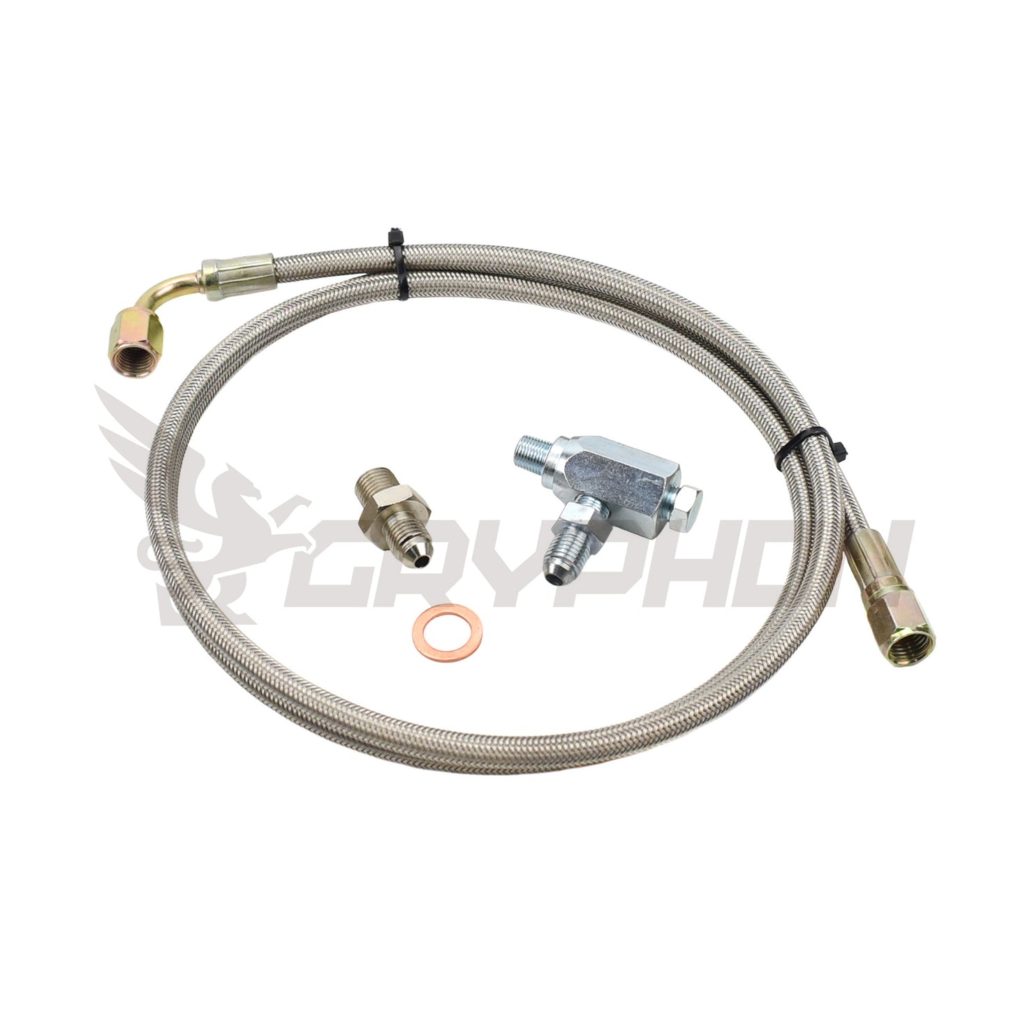 Braided Turbo Oil Feed Line Kit for Mazda MX5 Miata Late MK1, MK2, MK2.5 engine with BorgWarner EFR 6258 6758 turbo.