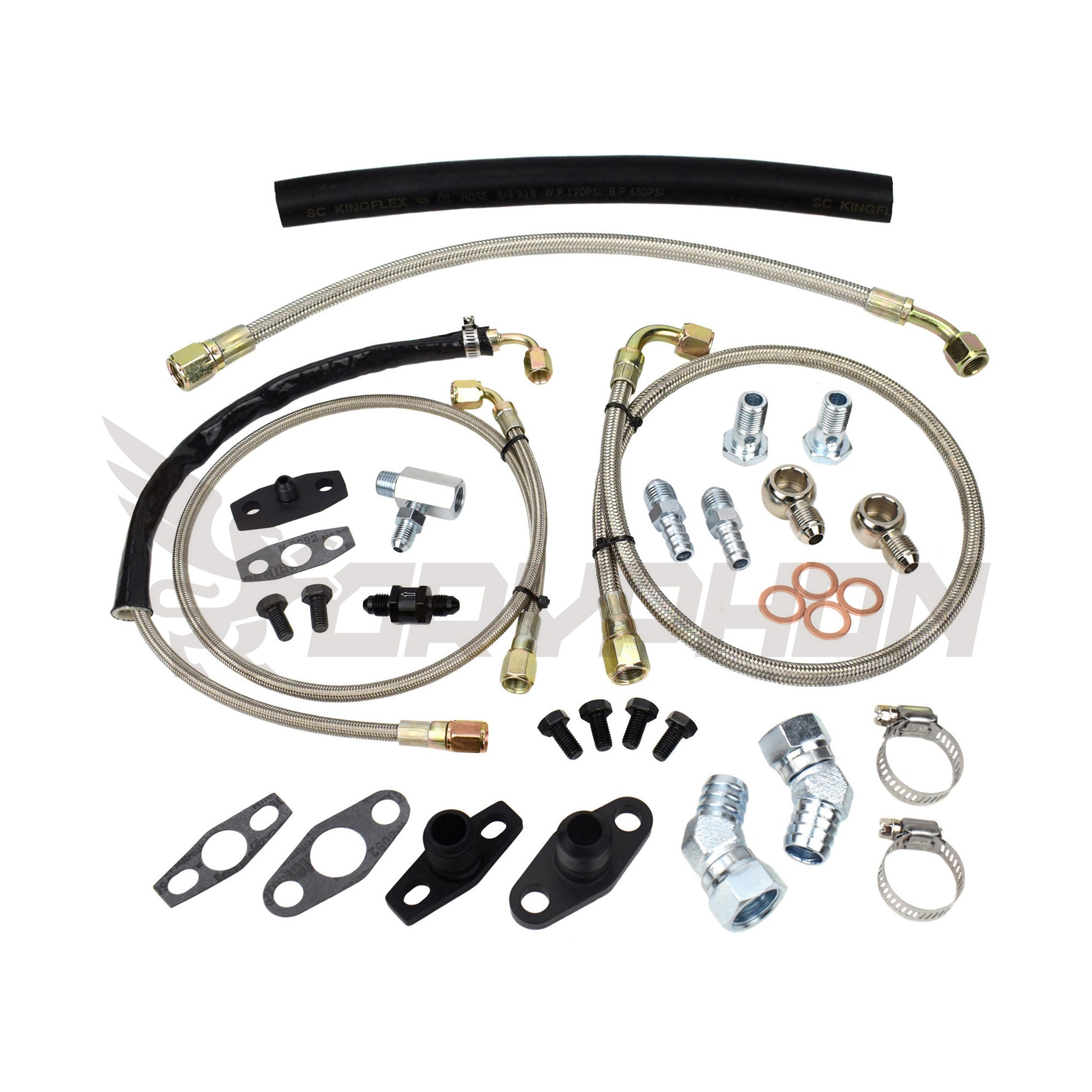 Turbo Oil Water Line Kit Ford Falcon XR6 BA BF Garrett G-Series G40 G42 G45