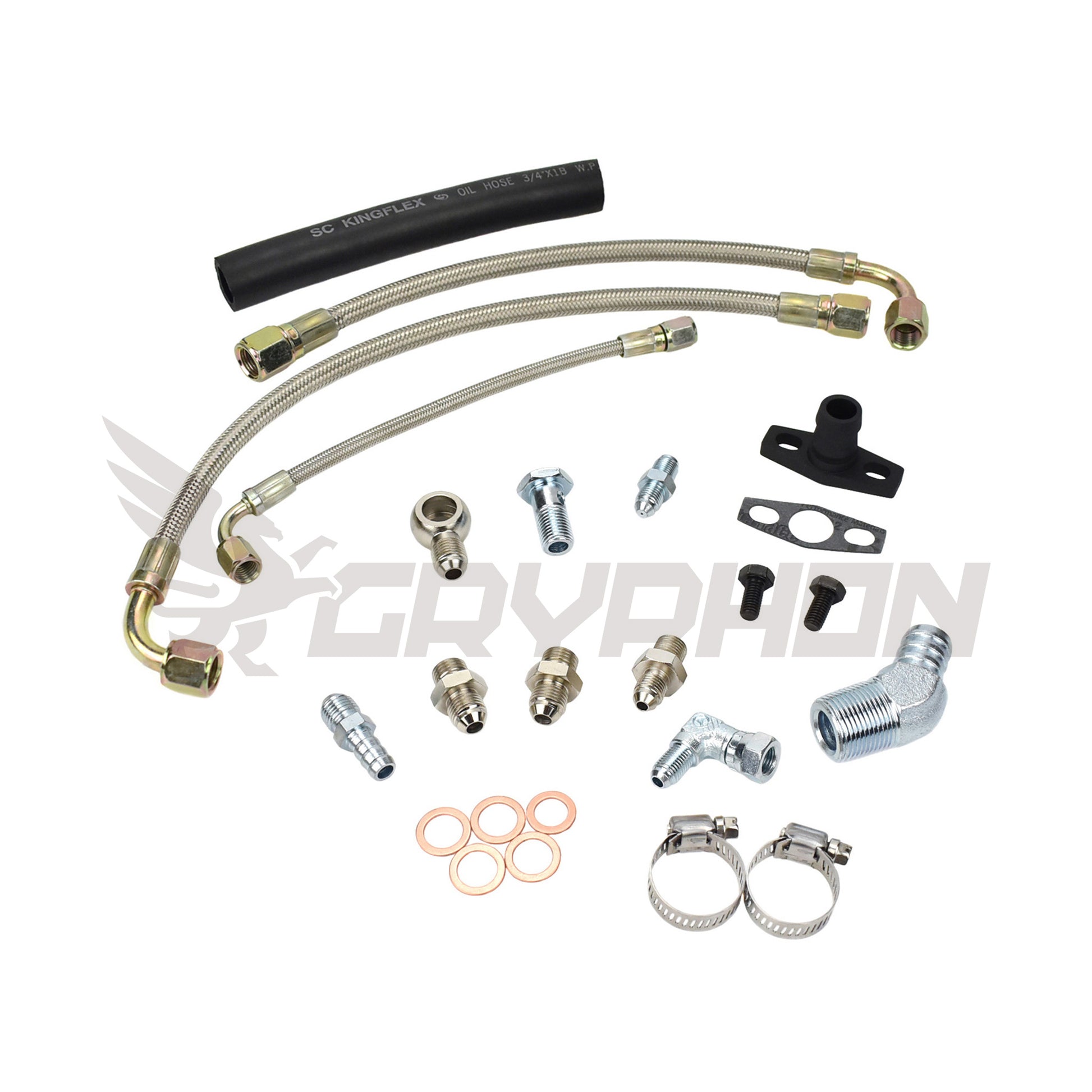 Turbo Oil Water Line Kit Nissan RB20 RB25 RB30 with Garrett G-Series G25 G30 G35