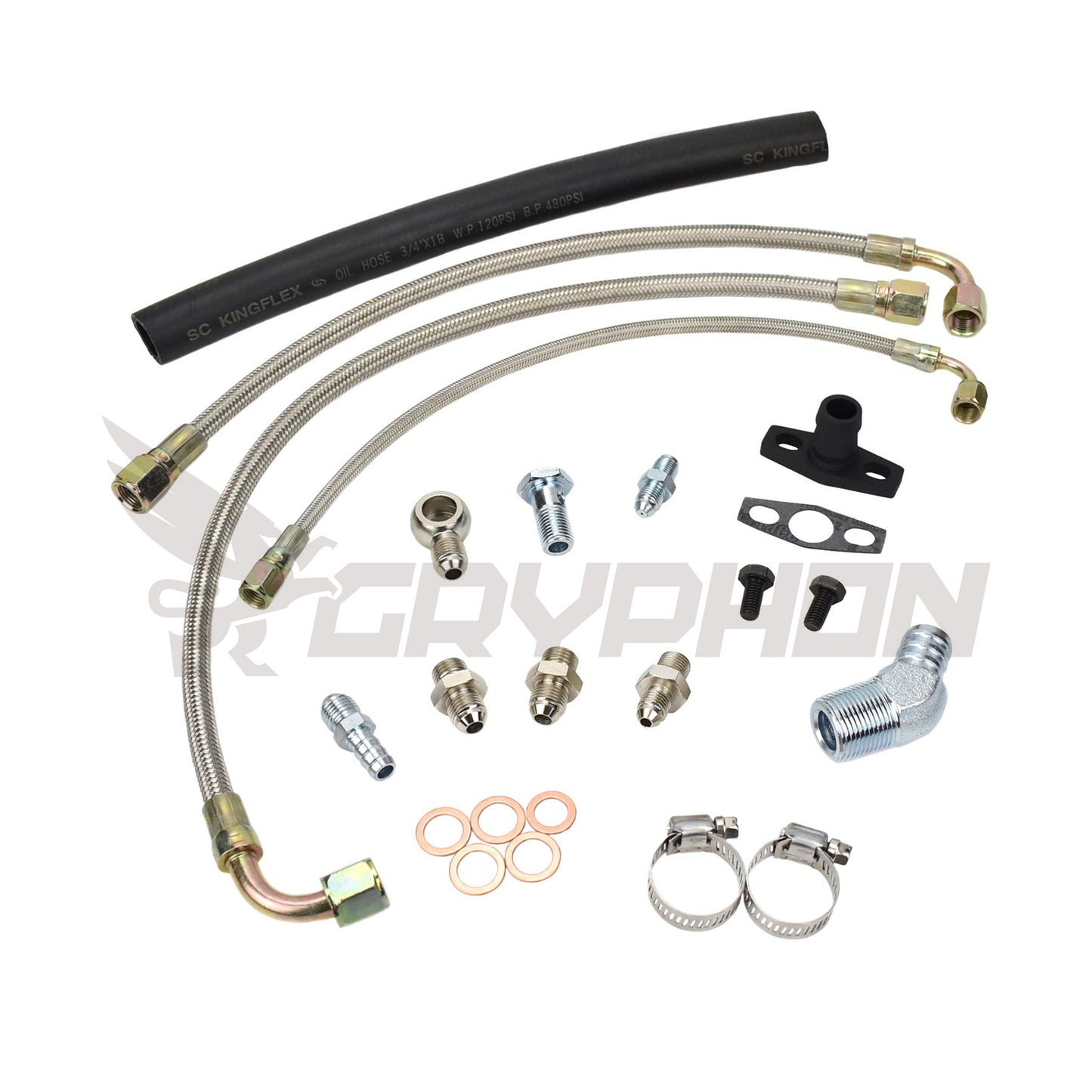 Turbo Oil Water Line Kit Nissan RB20 RB25 RB30 with Garrett G-Series G25 G30 G35