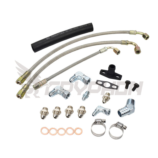 Turbo oil and water line kit for Nissan 200SX S14 S15 SR20DET with Garrett GT25R GT28R GT30R GT35R ball bearing turbo