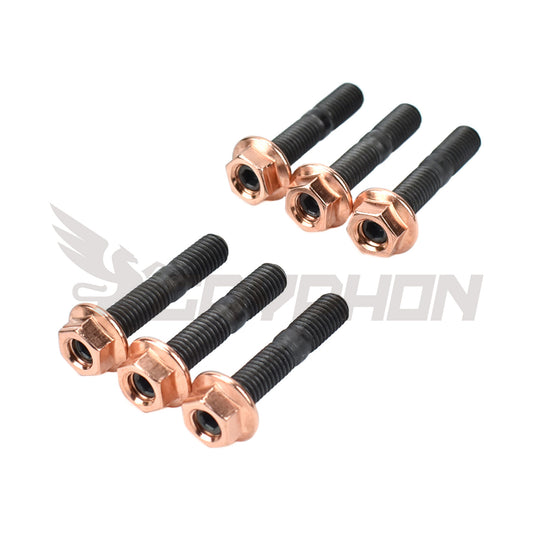 inner hex stud and top lock nut kit for Ford Falcon XR6 BA/BF FG G6 FPV F6 GT3576R GT3582R turbo to dump pipe.