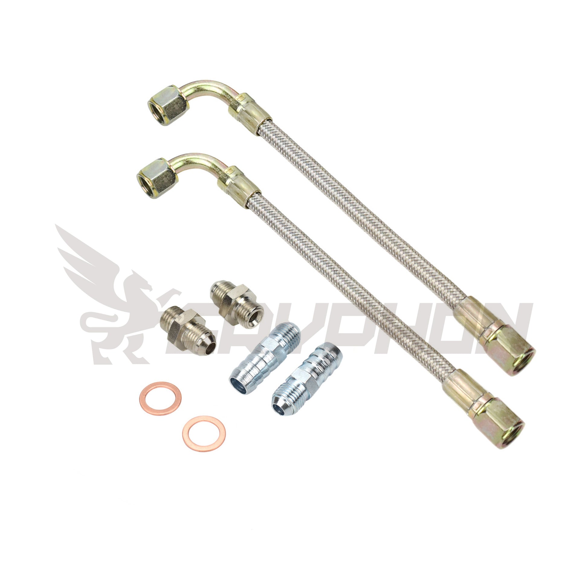Universal Turbo Water Line Kit 6AN S-90 Garrett G-Series G40 G42 G45