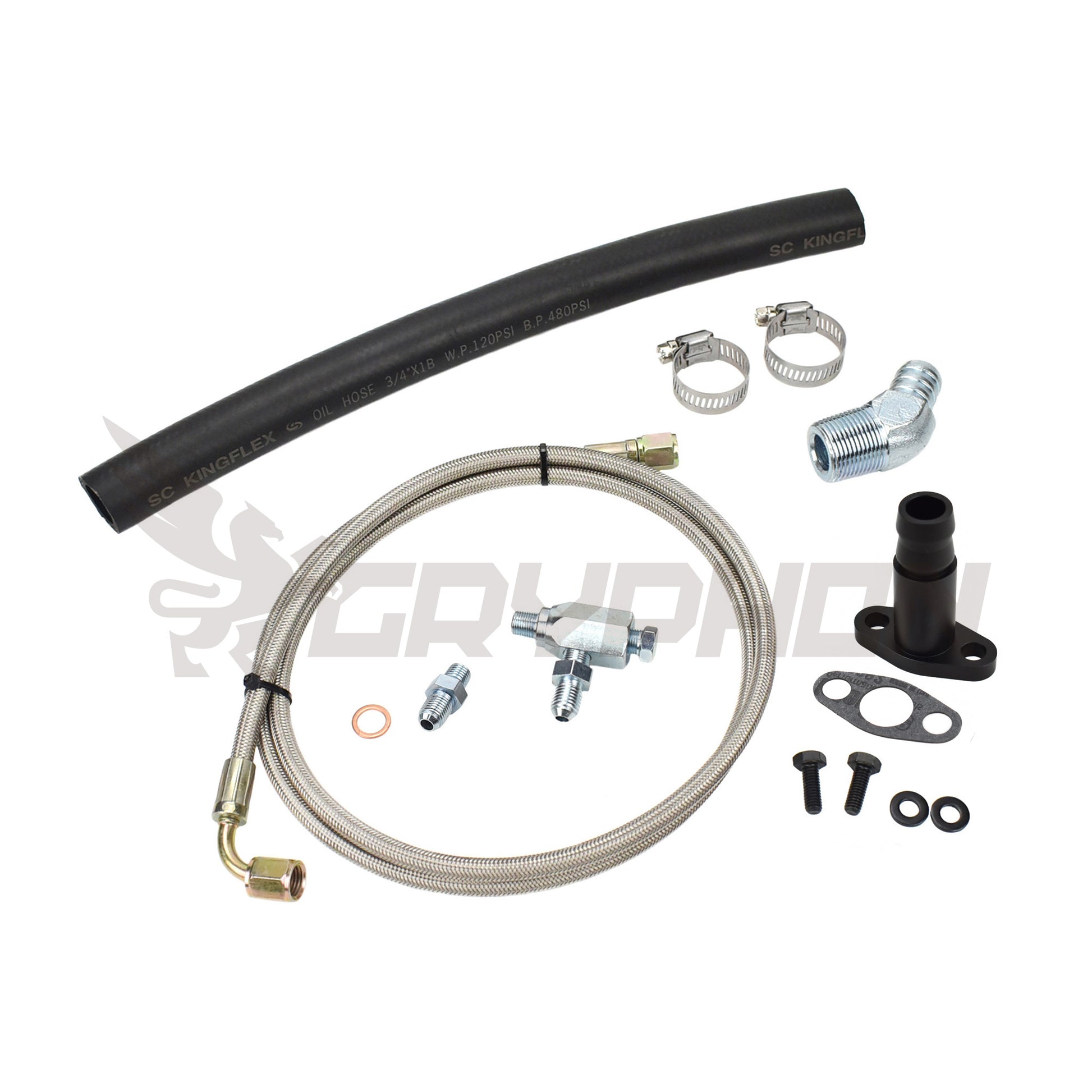 Universal Turbo Oil Feed Return Line Kit Holset HX25 HX27 HE211W HE221W HE200WG