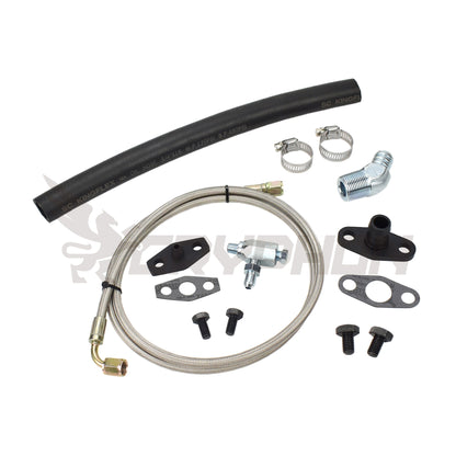 Universal Turbo Oil Feed Return Line Kit T67-25G TE06H TD07S TD08