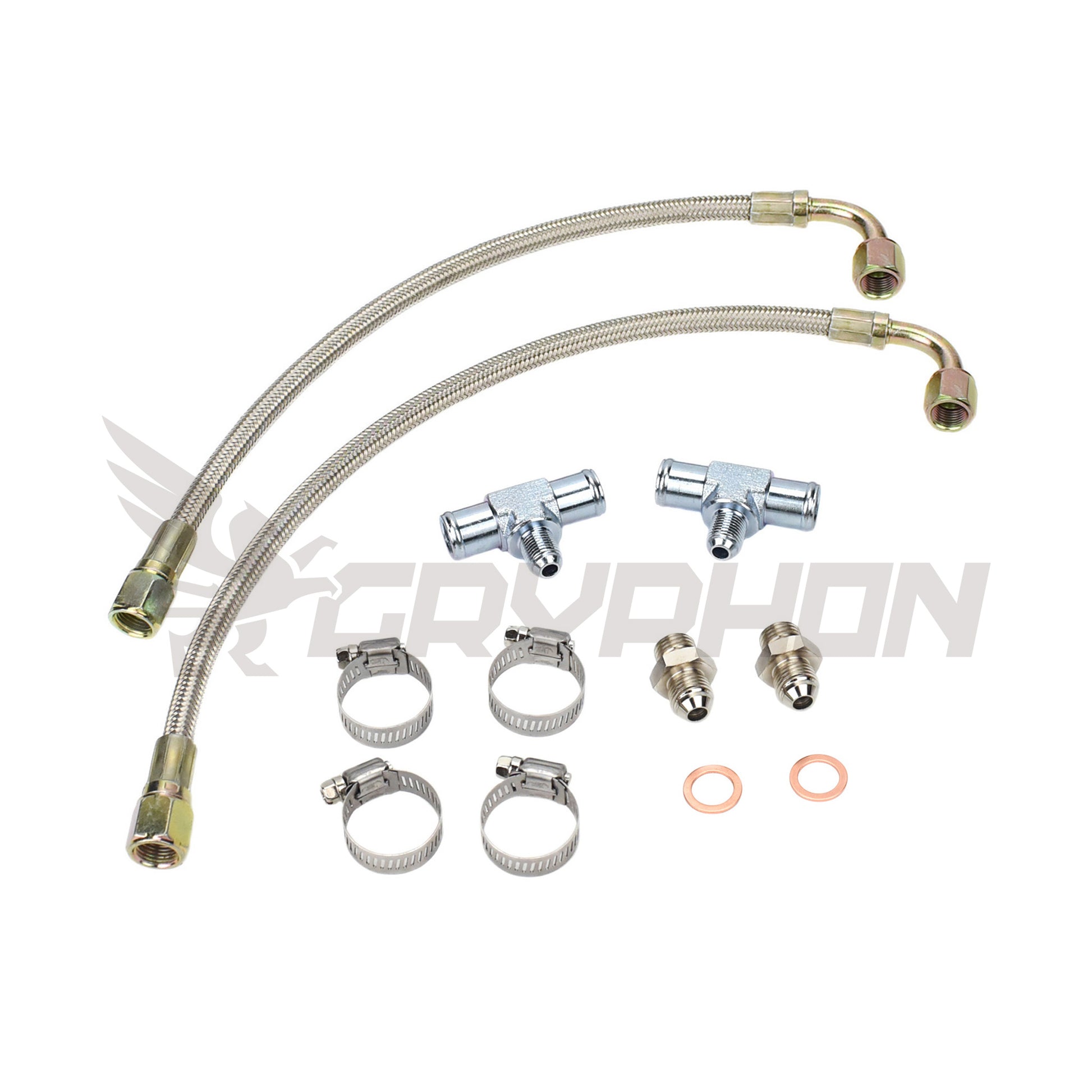 Universal Turbo Water Line Kit 6AN 3/8" Hose M14x1.5 (N/A to Turbo)