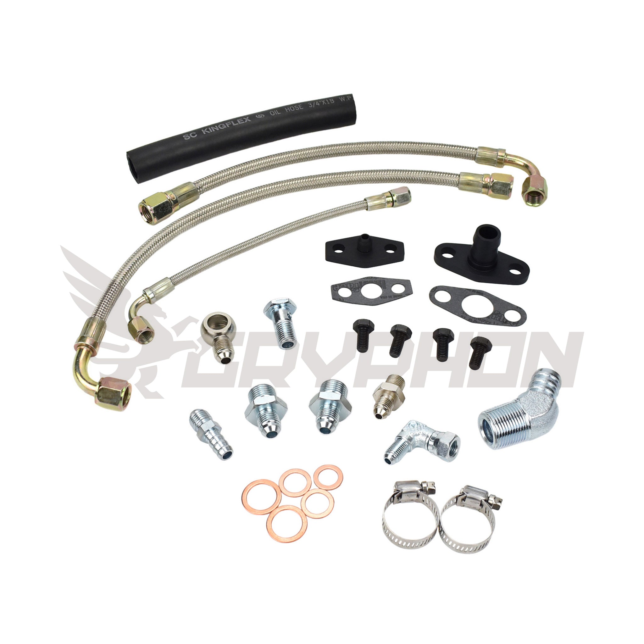 TRITDT Turbo Oil & Water Line Kit – Fits Toyota 1JZ-GTE W/ Stock CT15B Turbo (320-14052-004)