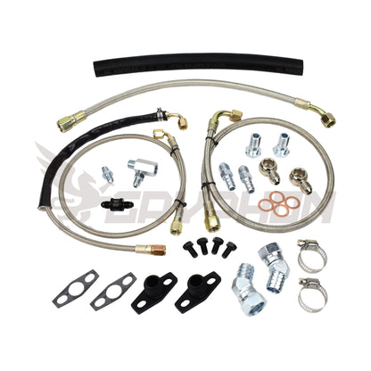 Turbo Oil Water Line Kit Ford Falcon XR6 BA BF Top Mount Garrett GT35/40R GT3582R
