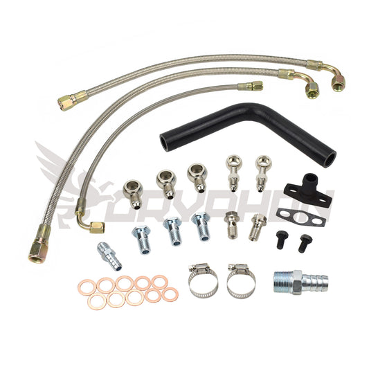Turbo oil and water line kit for Nissan Patrol RD28T Y60 GQ with GT28R turbo upgrade